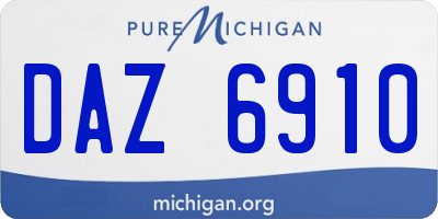 MI license plate DAZ6910