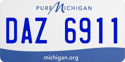 MI license plate DAZ6911