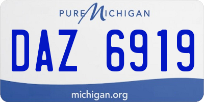 MI license plate DAZ6919