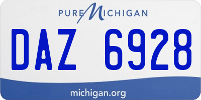 MI license plate DAZ6928