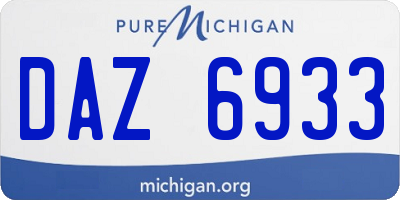 MI license plate DAZ6933