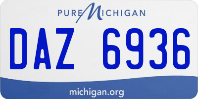 MI license plate DAZ6936