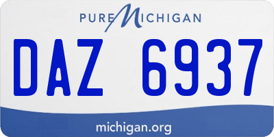 MI license plate DAZ6937