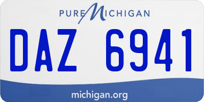 MI license plate DAZ6941