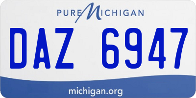 MI license plate DAZ6947