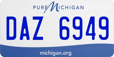 MI license plate DAZ6949