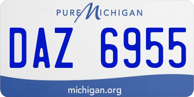 MI license plate DAZ6955