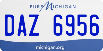 MI license plate DAZ6956