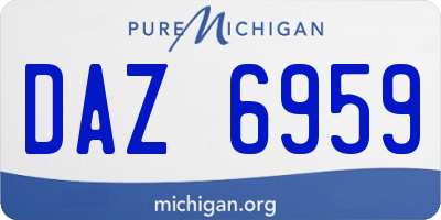 MI license plate DAZ6959