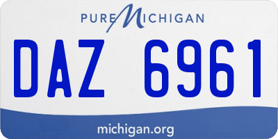 MI license plate DAZ6961