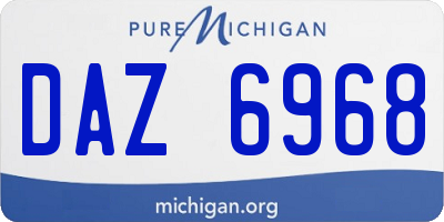 MI license plate DAZ6968