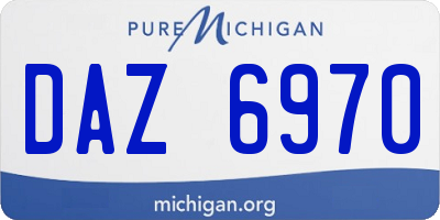 MI license plate DAZ6970