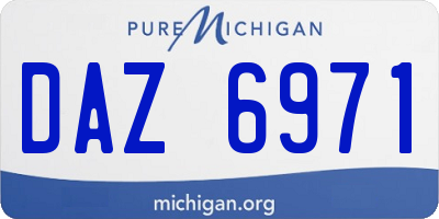 MI license plate DAZ6971