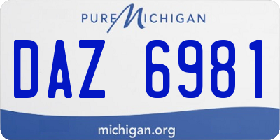 MI license plate DAZ6981