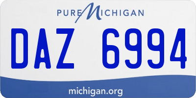 MI license plate DAZ6994