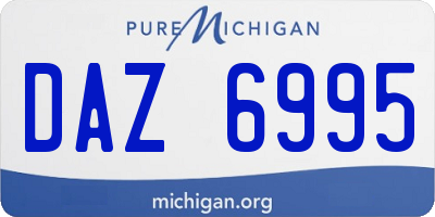 MI license plate DAZ6995