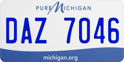 MI license plate DAZ7046