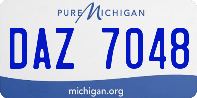 MI license plate DAZ7048