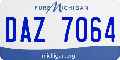 MI license plate DAZ7064