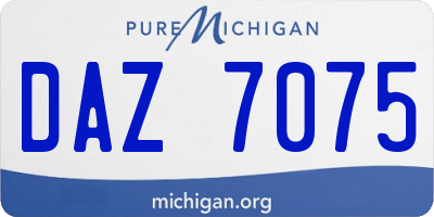 MI license plate DAZ7075