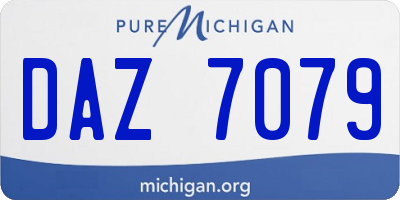 MI license plate DAZ7079