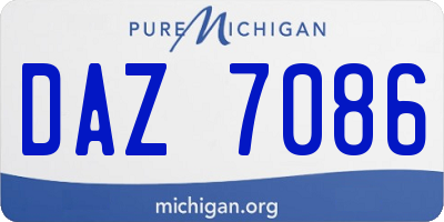 MI license plate DAZ7086