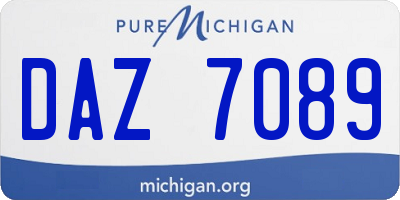 MI license plate DAZ7089