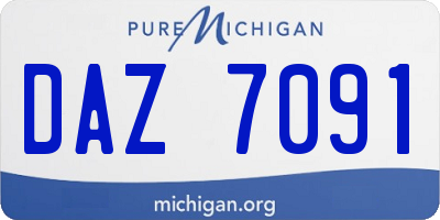 MI license plate DAZ7091
