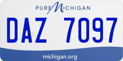MI license plate DAZ7097