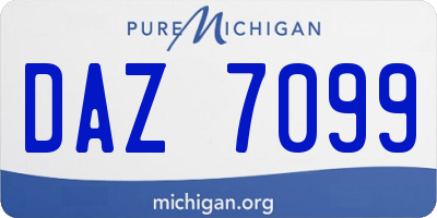 MI license plate DAZ7099