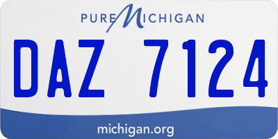 MI license plate DAZ7124