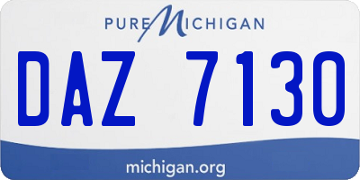 MI license plate DAZ7130
