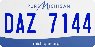 MI license plate DAZ7144