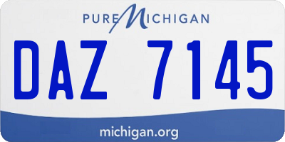 MI license plate DAZ7145