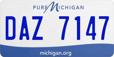 MI license plate DAZ7147