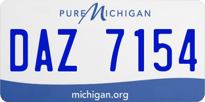 MI license plate DAZ7154