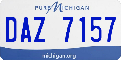 MI license plate DAZ7157