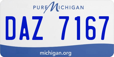 MI license plate DAZ7167