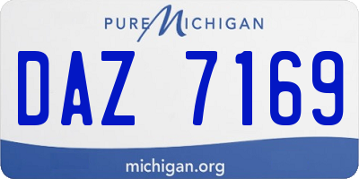 MI license plate DAZ7169