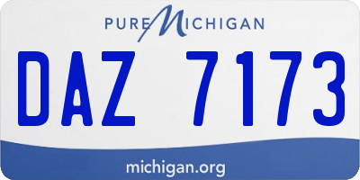MI license plate DAZ7173