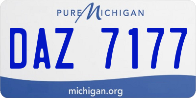 MI license plate DAZ7177