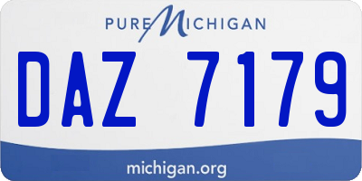 MI license plate DAZ7179