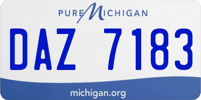 MI license plate DAZ7183