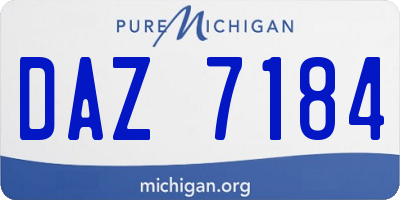 MI license plate DAZ7184