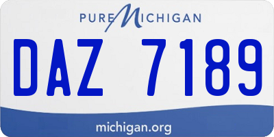 MI license plate DAZ7189
