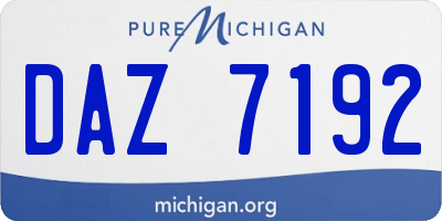 MI license plate DAZ7192