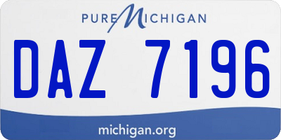MI license plate DAZ7196