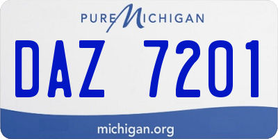 MI license plate DAZ7201