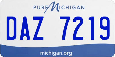 MI license plate DAZ7219