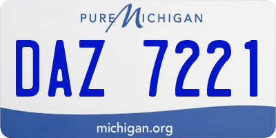 MI license plate DAZ7221